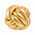 Knoten Kissen 35 cm goldfarben in Lederoptik dekorativ