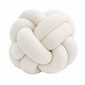 Knotenkissen 30 cm aus Textil in Creme weich dekorativ