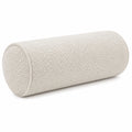 Nackenrolle 20 x 50 cm aus Teddyplüsch Creme für Sofa und Bett