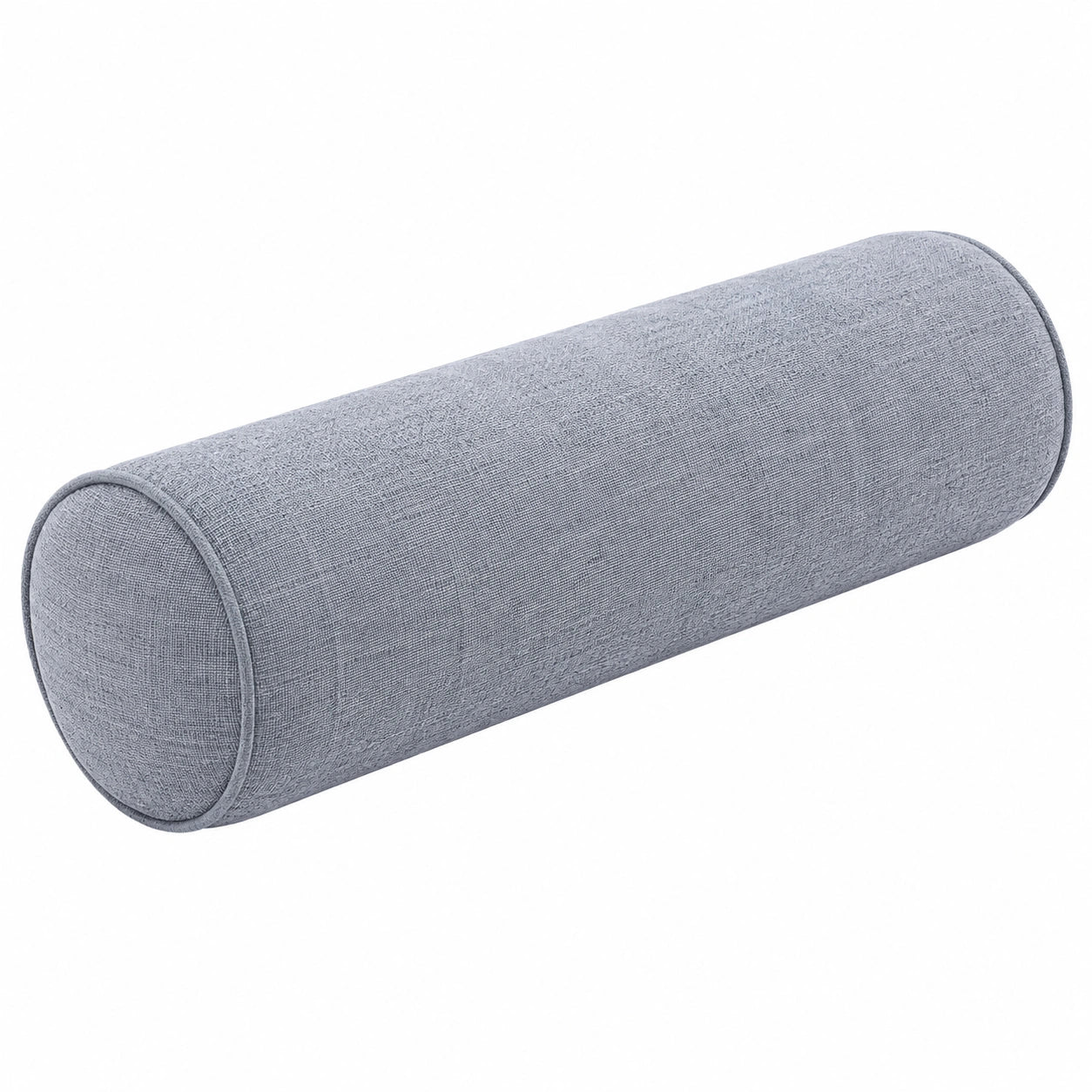 Zylinderkissen 15 x 50 cm Stoff Grau - weiche Nackenrolle für Sofa und Bett