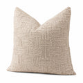 Dekokissen 45 x 45 cm Textil Beige strukturiert