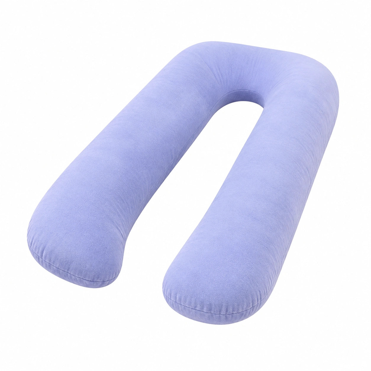 U-förmiges Schwangerschaftskissen 140 cm aus Polyester in Helllila - Körperstützkissen mit weicher Füllung