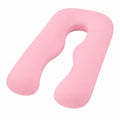 U-förmiges Schwangerschaftskissen 140 cm Polyester Rosa für Seitenschläfer