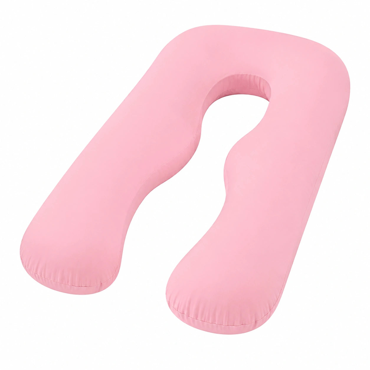 U-förmiges Schwangerschaftskissen 140 cm Polyester Rosa für Seitenschläfer