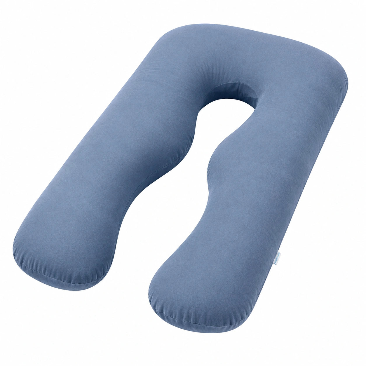 U-förmiges Schwangerschaftskissen 140 cm Blau Textil mit weicher Schlafunterstützung