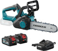 KIESBOHR Kettensäge, 12 Zoll, 30 cm, 21 V, schwarz/blau/silber, Akku, Bürstenlose Elektro Motorsäge mit Automatischer
