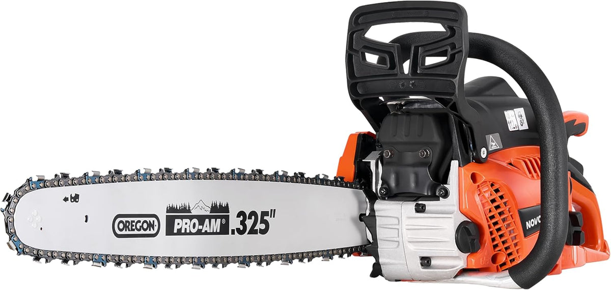 NovorikX Kettensäge, 50.8 cm, 2,1 kW, 50 cm, Orange/Schwarz/Silber, Benzin- 50CC ( ³ Hubraum) 20' Schnittlänge