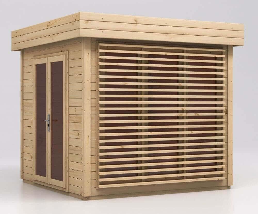 Gerätehaus Alpholz, 28 mm, Nordische Fichte, Holz, Gartenhaus Lawenda 28 Gartenhaus aus, haus mit Wandstärke, Blockbohlenhaus mit Montagematerial