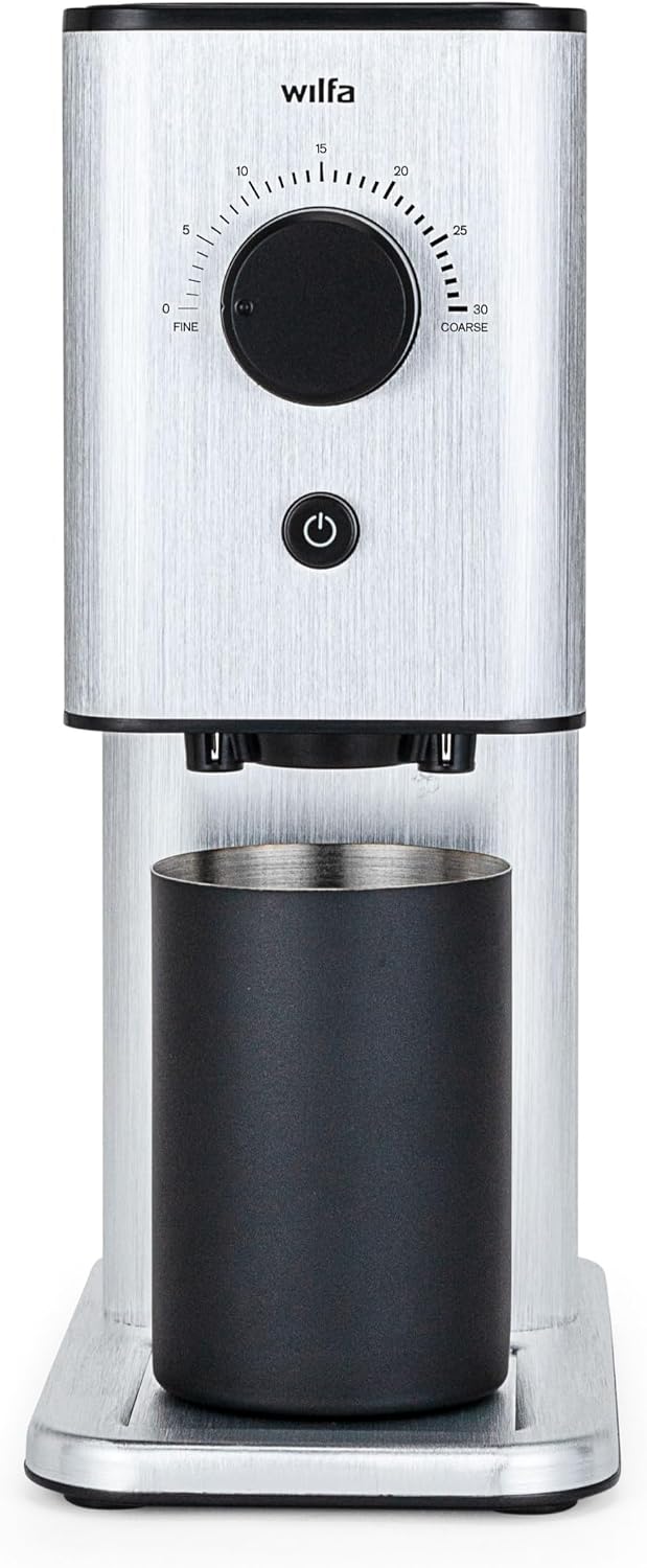 Wilfa Kaffeemaschine, 40 mm, Silber/Schwarz, ZENSE ALUX Kaffeemühle - 30 Mahlgrade
