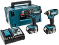 M18 18 V Lithium-Ion Cordless Combo Tool Kit (7-Tool) with Two 3.0 Ah Batteries, Charger and Tool Bag Elektrowerkzeug, 5,0 Ah, 18 V, Blau/Schwarz