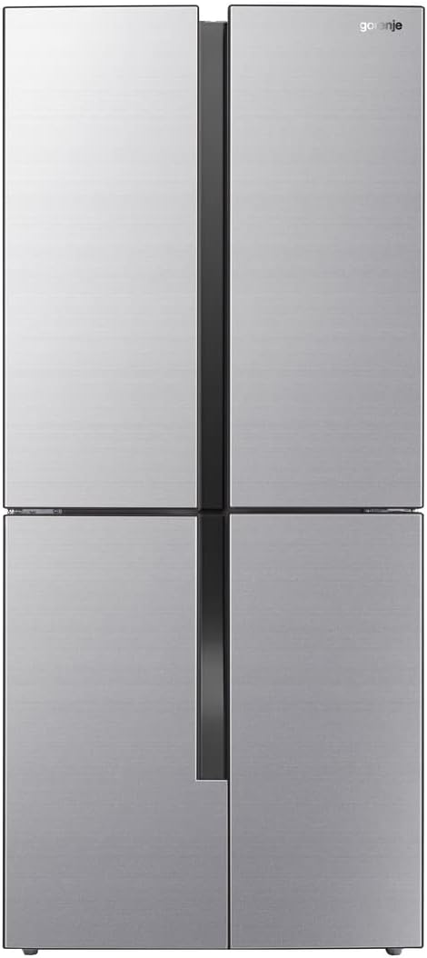 Gorenje Kühl-Gefrierkombination, 394 Liter, 182 cm, Silber, NRM8182MX Side by Side / / /NoFrost Plus / MultiFlow 360° /