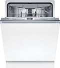 Bosch Geschirrspüler, 60 cm, Weiß/Silber, SBH4ECX28E Serie 4, Smarter Vollintegriert, XXL Spülmaschine, Besteckschublade