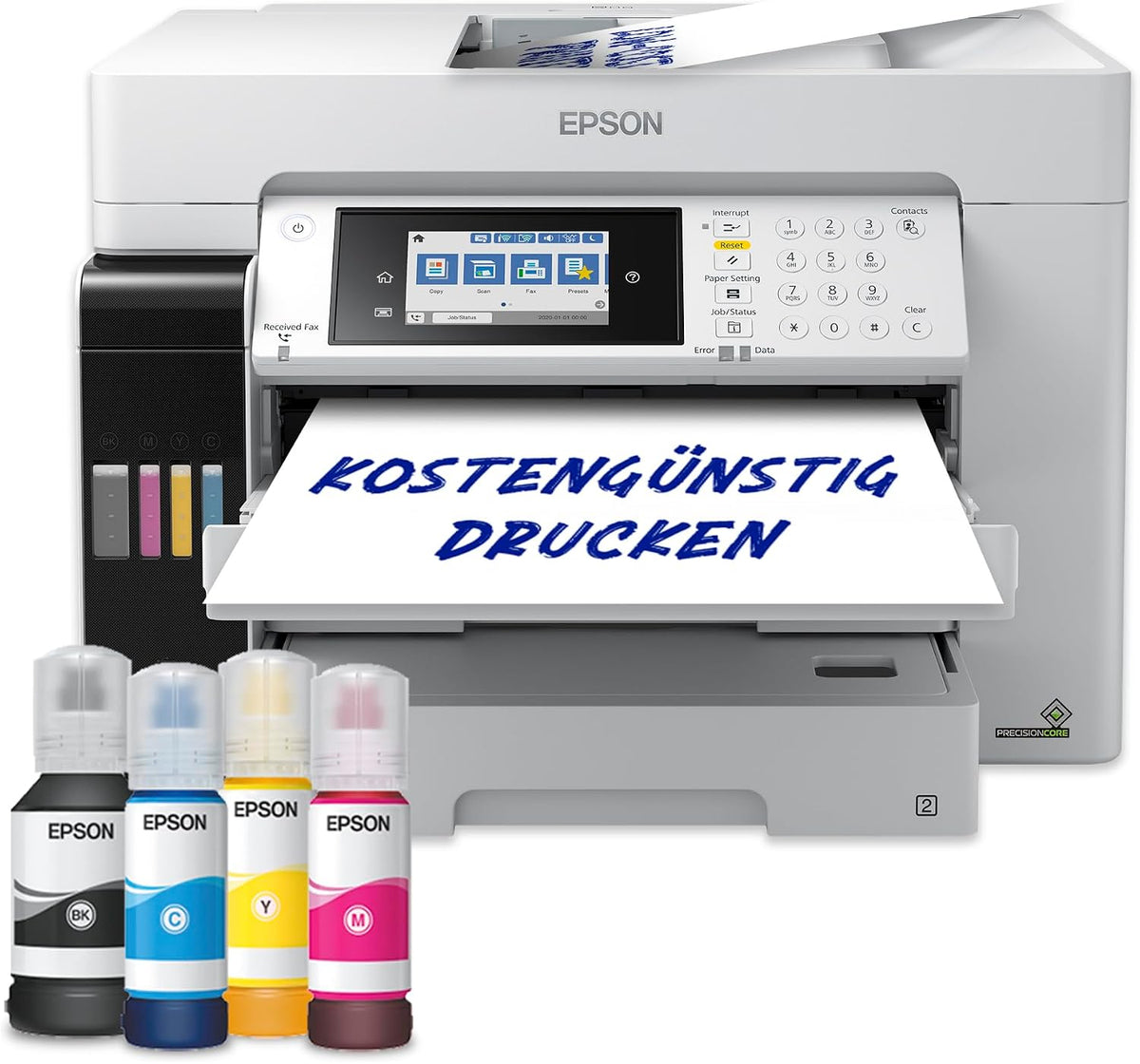 Epson Laptop, Weiß/Schwarz, EcoTank ET-16680 A3-Multifunktionsdrucker mit, Scan-, Kopier- und Faxfunktion