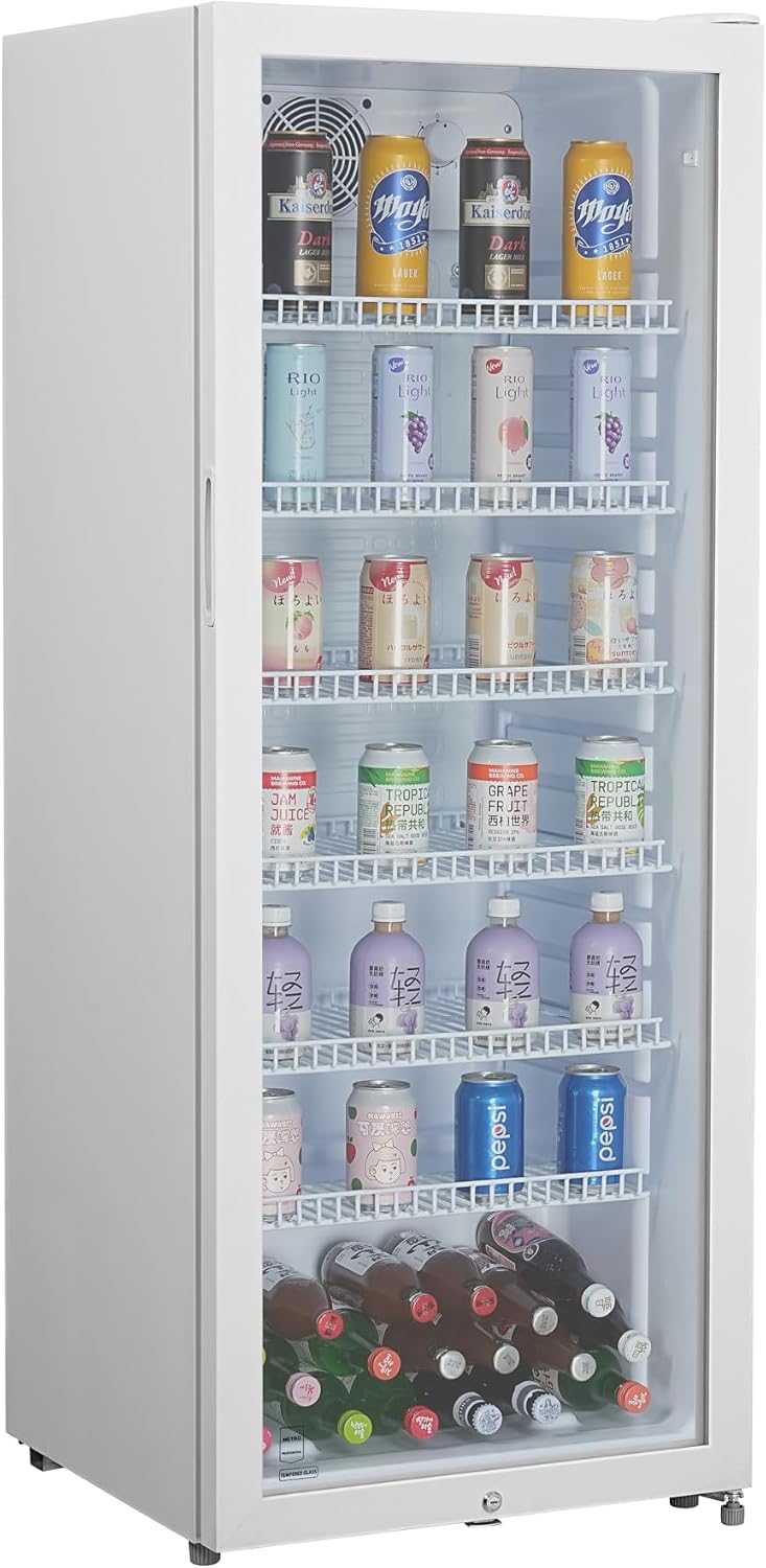 METRO Professional Getränkekühlschrank, 237 L, 110 W, Weiß, GSC4240, 6 verstellbaren Einlegeböden