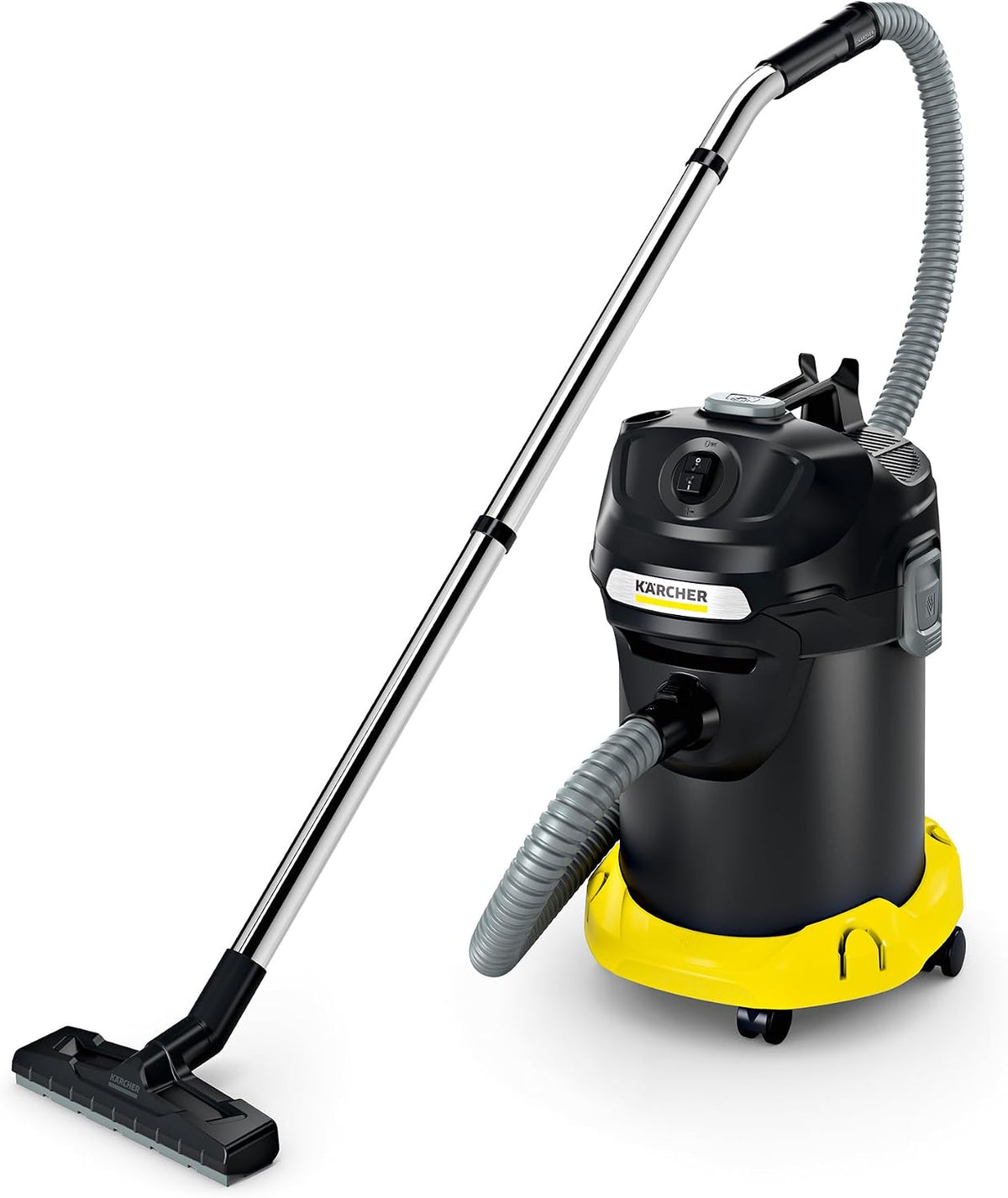 Karcher Kaminofen, Schwarz/Gelb, Pelletöfen und Grills (mit Filterreinigung, 17-Liter-Metallbehälter, Reinigung ohne Schmutzkontakt) Gelb/Schwarz