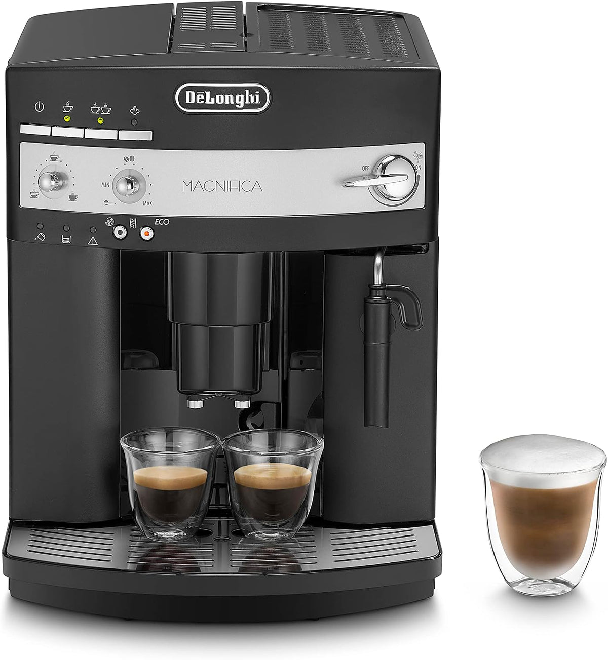 De'Longhi Kaffeevollautomat, Schwarz/Silber, B ESAM 3000, Edelstahl rostfrei, 1.8 liters, Schwarz