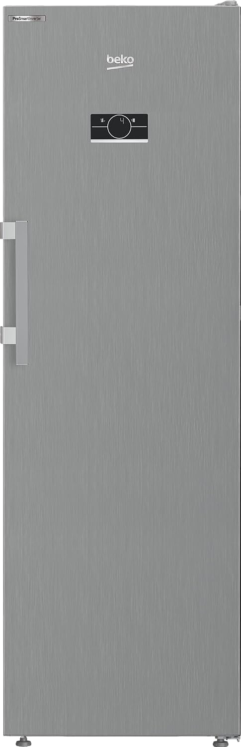 Beko Kühlschrank, 365 l, 35 dB, Edelstahl, Vollraum- B7RMLNE446ZXP, Gesamtrauminhalt, wechselbarer Türanschlag
