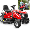 Hecht Rasenmäher, 8,8 kW, 98 cm, Rot/Schwarz, Rasentraktor 12 PS- Mit Seitenauswurf, Benzin Traktor mit Einzylinder 4-Takt-OHV Motor