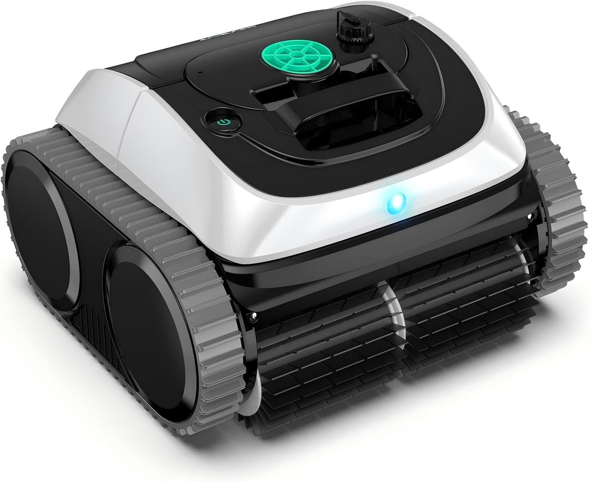 WYBOT Poolroboter, 150m, Schwarz/Weiß/Hellgrün, (Upgrade) C1-01 für Einbau- Überbaupools, Akku: 150 Min, Smart Navigation & App-Weiß&Hellgrün