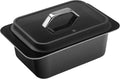 WMF Backofen, 38 x 24 x 18 cm, Schwarz, Fusiontec Bräter Induktion, Glasdeckel, Schmortopf, High-Tech Keramik, für Herd