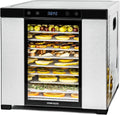 Rommelsbacher Dörrautomaten, 1000 W, 1,6m, Silber/Schwarz, Dörrautomat Edelstahl, XXL-Dörrfläche ², 10 Tabletts