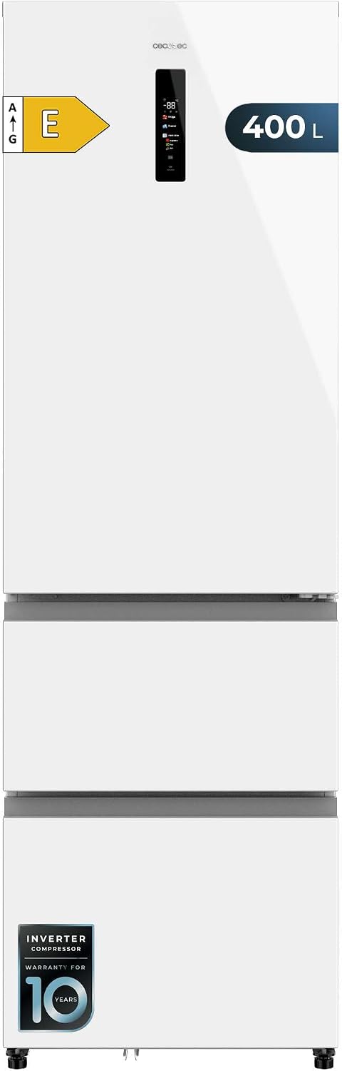 Cecotec Kühlschrank, 400 L, Weiß, Multi Airflow Kältezirkulation und leisen