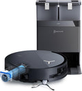 ECOVACS Saugroboter, Schwarz, DEEBOT X8 OMNI mit Wischfunktion, 18.000 Pa, OZMO ROLLER Wischwalze mit kontinuierlicher