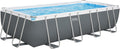 Bestway Stahlrahmenpool, 549 x 274 x 122 cm, Grau/Weiß, 56934-7 Steel Pro Max Aufstellpool