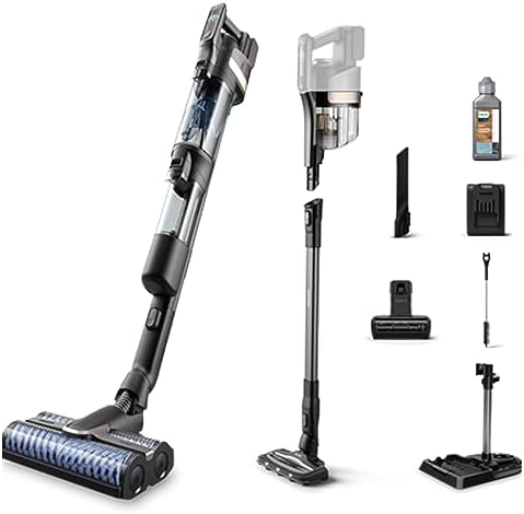 Philips Staubsauger, 185 m, Schwarz, Kabelloser Nass-Trockensauger AquaTrio 9000 Series, 3in1 Staubsaugen und Nasswischen
