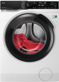AEG Waschmaschine, 10 kg, Weiß/Schwarz, Serie 7000 ProSteam: Auffrischfunktion mit Dampf statt, Leise, Mengenautomatik