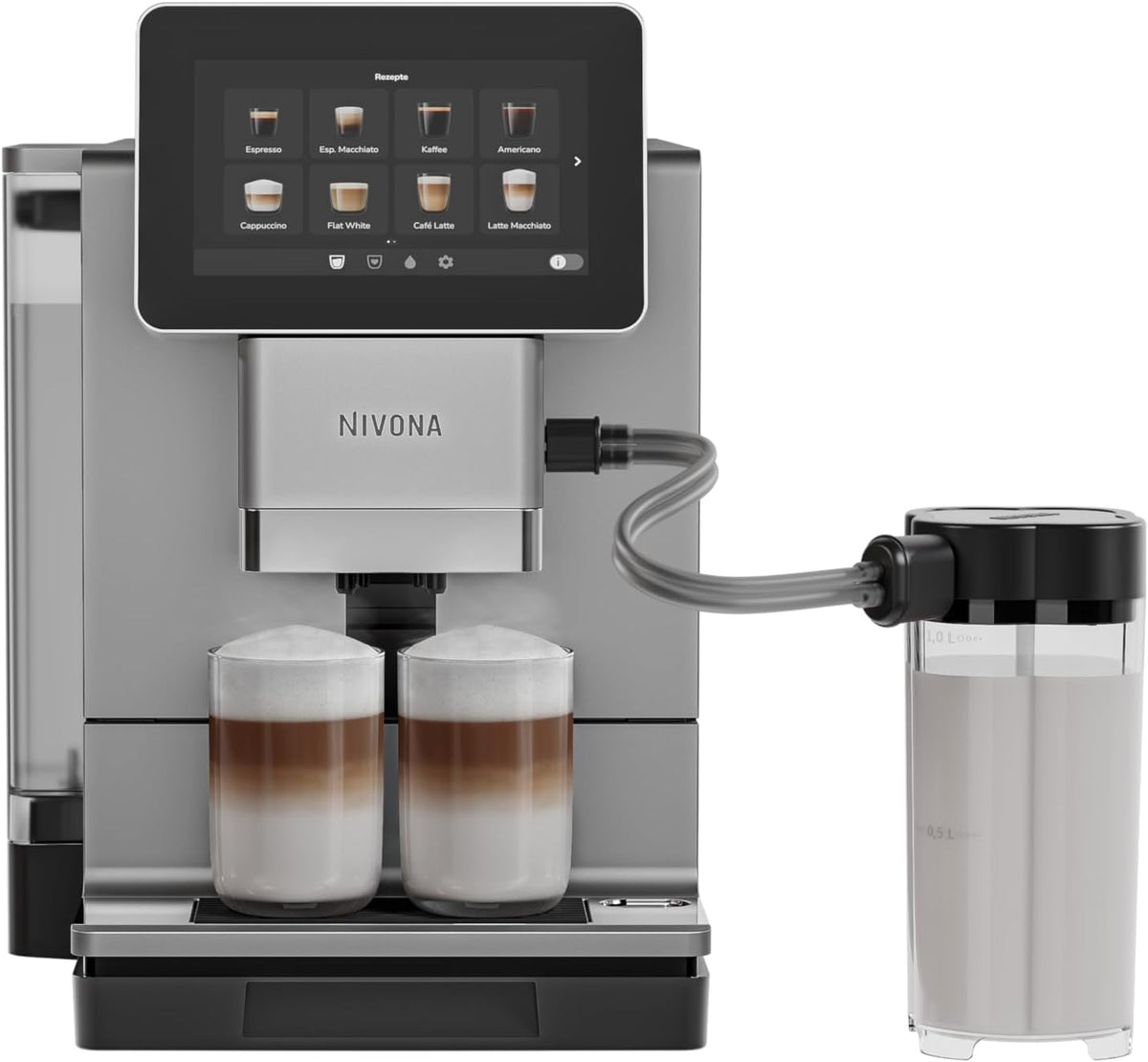 Nivona Kaffeevollautomat NICR970 NICR 970 titan/chrom, Silber/Schwarz, NIVO9103 NIVO 9103