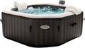 Intex Tablet, 201x71 cm, Schwarz/Weiß, 28458EX - Whirlpool aufblasbar PureSpa Jet&Bubble Deluxe, 4 Personen, 120 Düsen