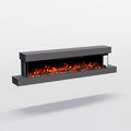 GLOW FIRE Elektrokamin, 157x39x21 cm, 1800 W, Grau, Cobalt 50 mit realistischem 3D LED-Feuer - Wand- mit, App Steuerung