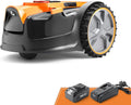 Lawnmaster Mähroboter, 2 Ah, Orange/Schwarz/Silber, OcuMow® kabellos 80 ㎡ Rasenmäher Roboter mit Akku