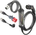 smart Juice Ladestationen, 22 kW, Schwarz/Rot, Booster 2 - Mobile Wallbox und Typ 2 Ladekabel, Schweizer Design