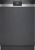 SIEMENS Geschirrspüler, 60 cm, Schwarz, SN53ES22AE, iQ300 Smarter, Teilintegrierte Spülmaschine, Made in Germany