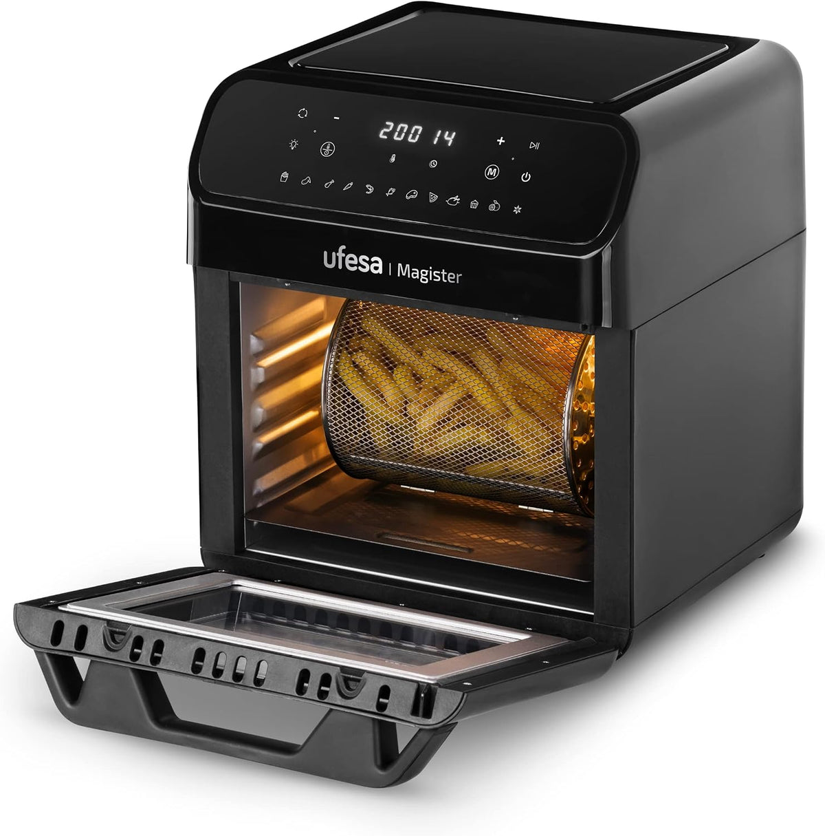 Ufesa Heissluftfritteuse, 1850 W, 12 L, Schwarz, Magister XXL, Airfryer, 12 Programme, 200ºC Temperatur, Digitaler Touchscreen