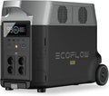 EF ECOFLOW Powerstation, 3600 Wh, Schwarz/Grau, DELTA Pro tragbare, Solar Generator LiFePO4-Batterie mit 3600 W AC Ausgängen