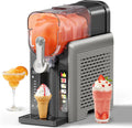 Initio Eismaschine, 2,6 L, Grau, Slush Maschine mit 6 Modi, Slush für Slushi, Eiscreme, Eis-Cocktails, Eiskaffee