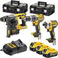 DEWALT Werkzeugsets, 18 V, 5 Ah, Gelb/Schwarz, Werkzeugset XR Bürstenlos, kabellos, Bohrmaschine, kompakter Schlagschrauber