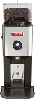 Lelit Kaffeemaschine, Silber/Schwarz, William PL72 Kaffeemühle mit flachem Mahlwerk - Mit LCC zur
