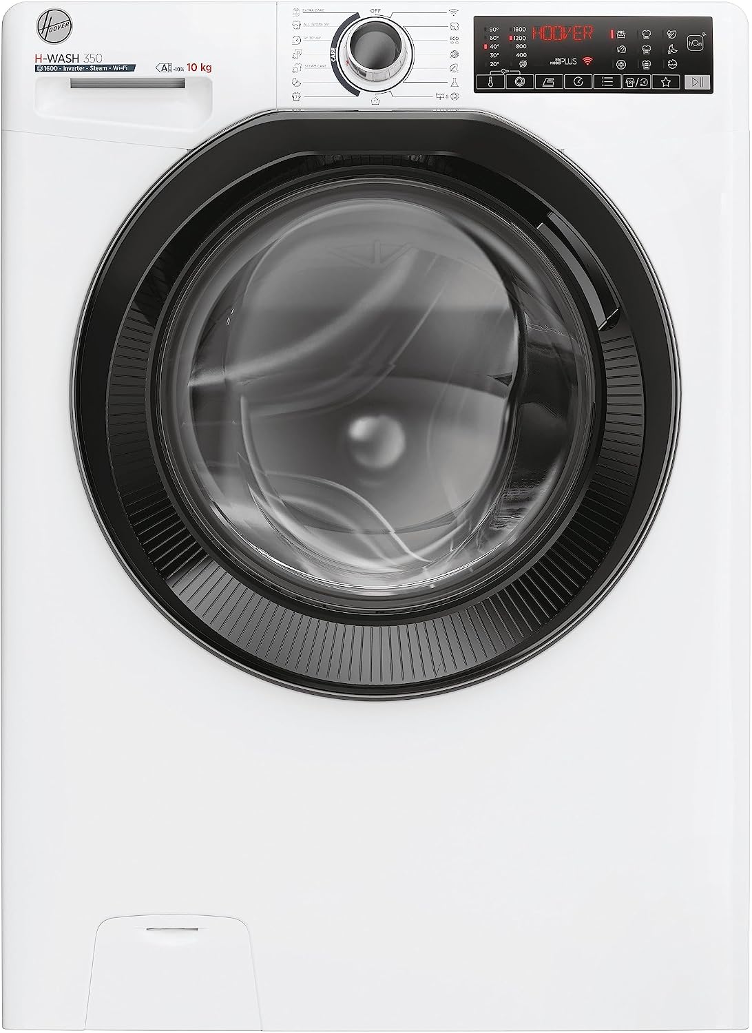 Hoover Waschmaschine, 10 kg, Weiß/Schwarz, H-WASH 350 H3WPS6106TAMB-S /Energieeffizienzklasse