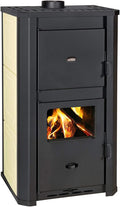 Prity Kaminofen, 31.5 KW, Schwarz/Creme, WD W29 D Wasserführender
