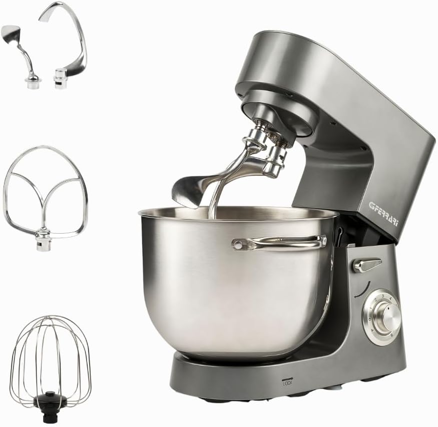G3 Ferrari Küche Haushalt & Wohnen,Elektrische Küchengeräte,Küchenmaschinen Rührgeräte & Mixer, 8 Liter, 1800 W, Grau/Edelstahl