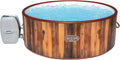 Bestway Aufblasbare Pools, Ø 180 x 66 cm, Für bis zu 7 Personen 180 AirJet -Düsen, Wasserkapazität: (80%): 1.123 Liter, Braun/Blau