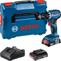 Bosch Professional Akkuschrauber, 2.0 Ah, 18 V, Blau/Schwarz/Rot, System Akku Bohrschrauber GSR -45 (Drehzahl 1.900 min⁻¹