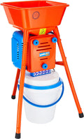 Novital Elektrische Getreidemühlen, 580 W, Orange/Blau/Weiß, Kerbl Elektrische Getreidemühle (, stabil auf drei Standbeinen