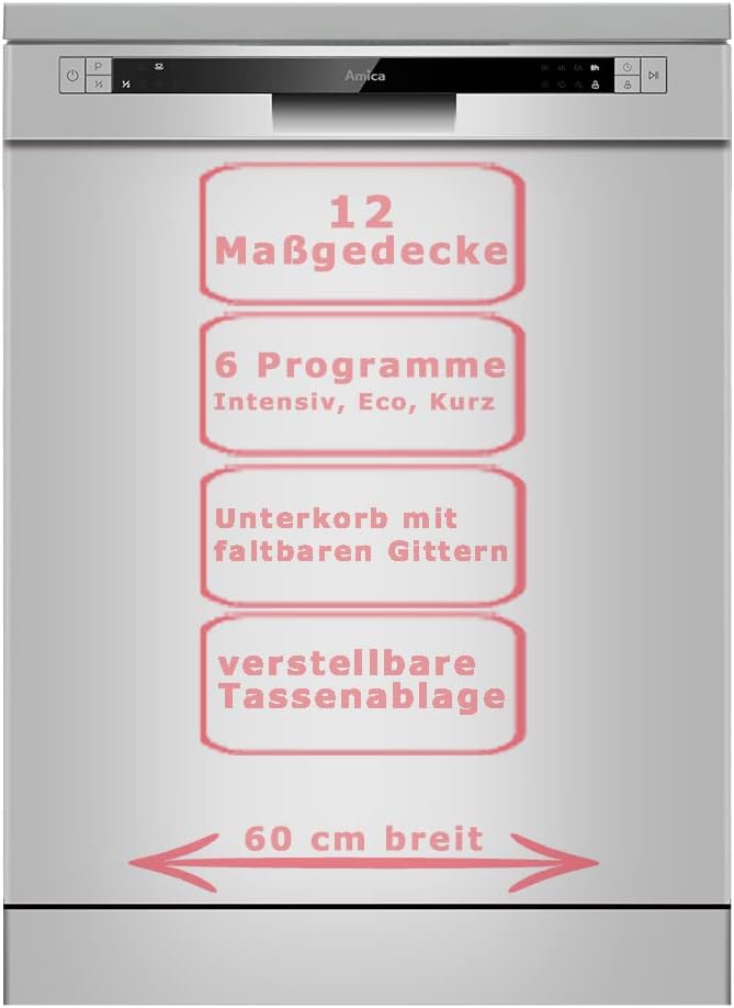 Amica Geschirrspüler, Silber, Stand GSP 542 010-1 SI
