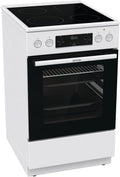 Gorenje Elektroherd, 70 Liter, 50 cm, 70 L, Weiß/Schwarz, GECS5C 60 WPA Elektro-Standherd mit Glaskeramik-Kochfeld /