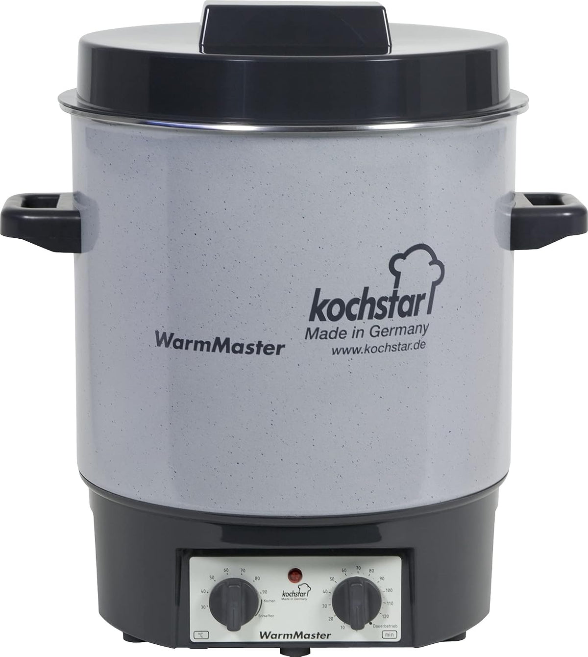 Kochstar Einkochautomaten, 1800 W, 230 V, 29 L, Grau/Schwarz, Einkochautomat WarmMaster S (Einkochtopf / Einkocher mit Uhr